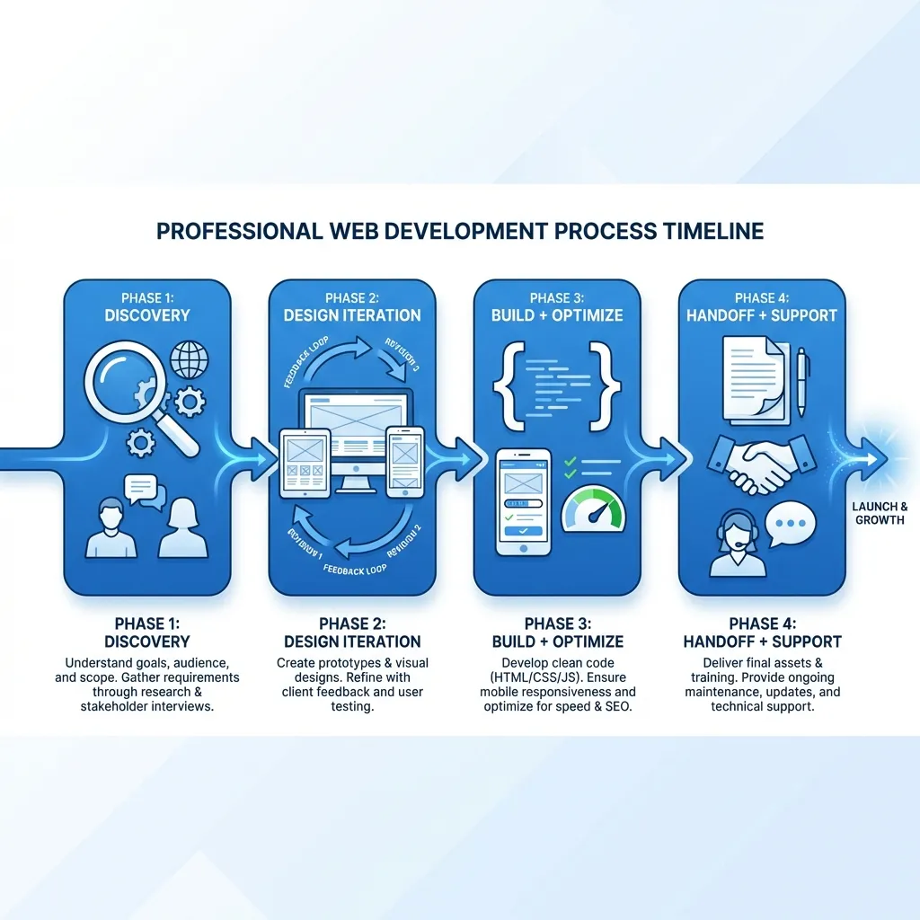 Four phases of professional web development