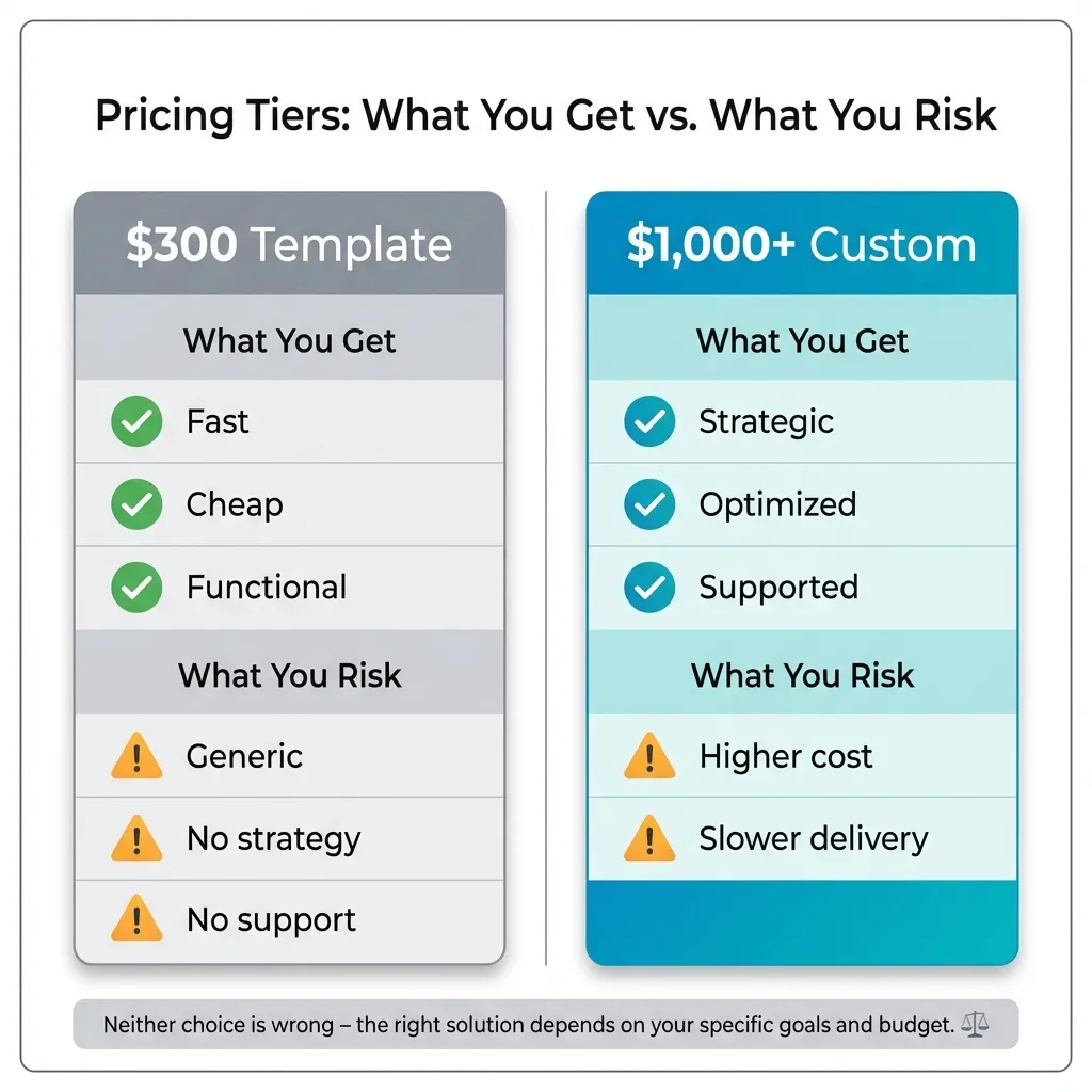 Pricing trade-off comparison
